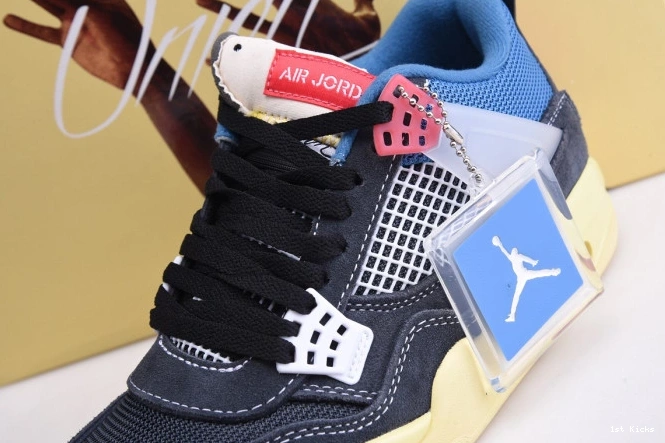 1st Kicks DC9533-001 OFF JORDAN 4 NOIR UNION RETRO AIR 0803